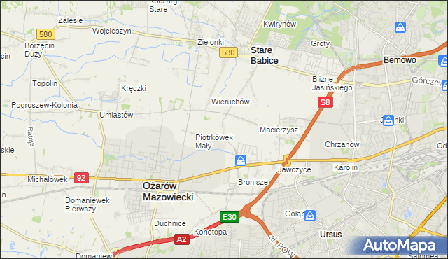 mapa Piotrkówek Duży, Piotrkówek Duży na mapie Targeo