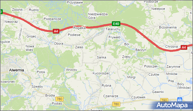 mapa Sanka, Sanka na mapie Targeo