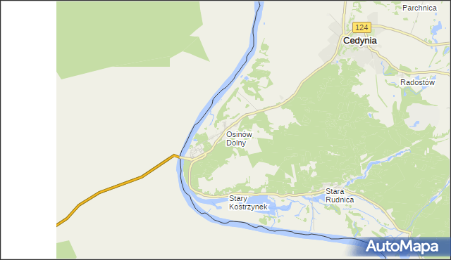 mapa Osinów Dolny, Osinów Dolny na mapie Targeo