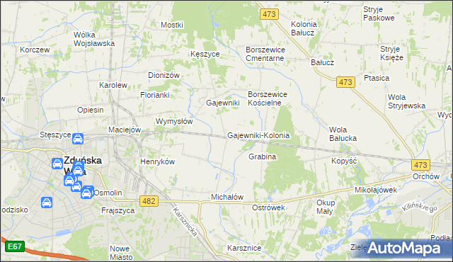 mapa Gajewniki-Kolonia, Gajewniki-Kolonia na mapie Targeo