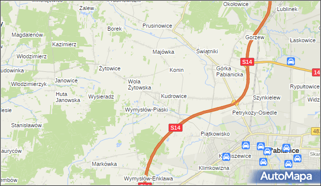 mapa Kudrowice, Kudrowice na mapie Targeo