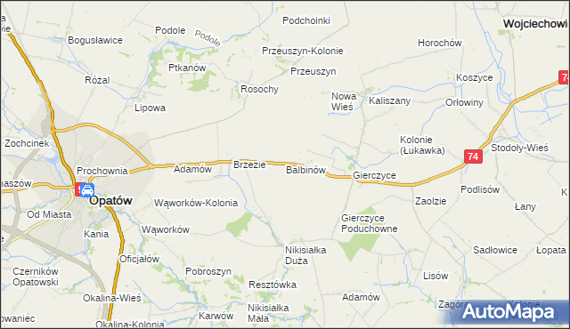 mapa Balbinów, Balbinów na mapie Targeo
