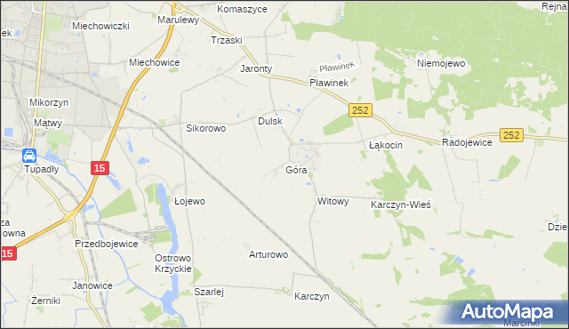 mapa Góra gmina Inowrocław, Góra gmina Inowrocław na mapie Targeo