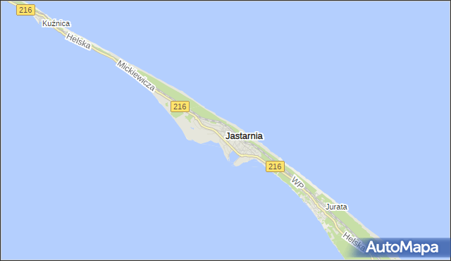 mapa Jastarnia, Jastarnia na mapie Targeo