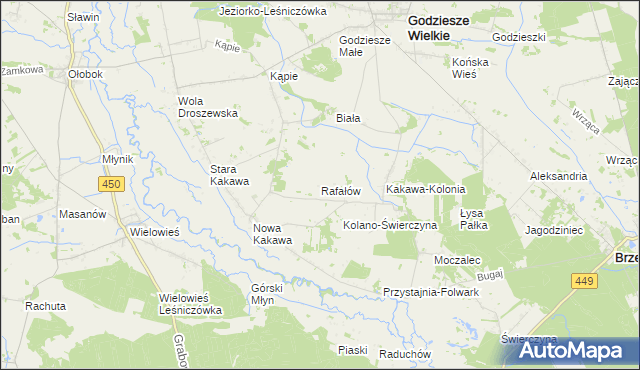 mapa Rafałów, Rafałów na mapie Targeo