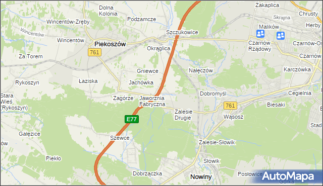 mapa Janów gmina Piekoszów, Janów gmina Piekoszów na mapie Targeo