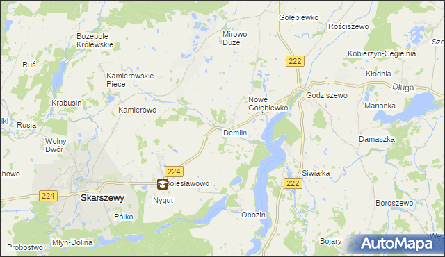 mapa Demlin, Demlin na mapie Targeo