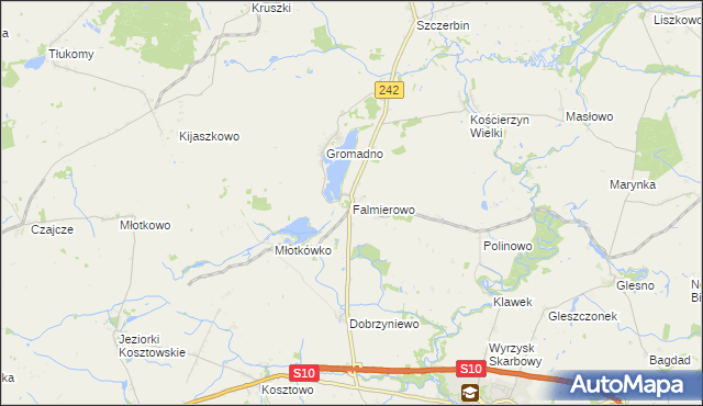 mapa Falmierowo, Falmierowo na mapie Targeo