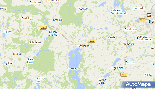 mapa Gowidlino, Gowidlino na mapie Targeo