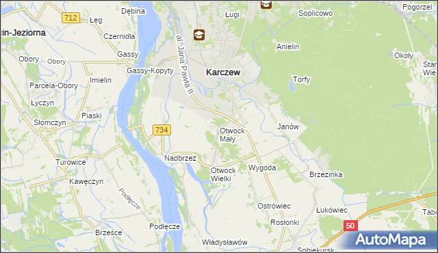 mapa Otwock Mały, Otwock Mały na mapie Targeo