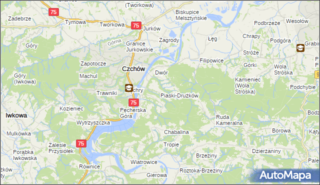 mapa Piaski-Drużków, Piaski-Drużków na mapie Targeo