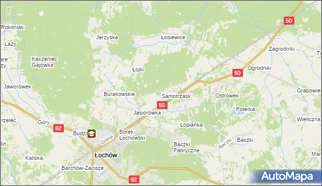 mapa Samotrzask, Samotrzask na mapie Targeo