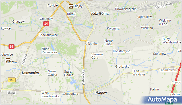 mapa Starowa Góra, Starowa Góra na mapie Targeo