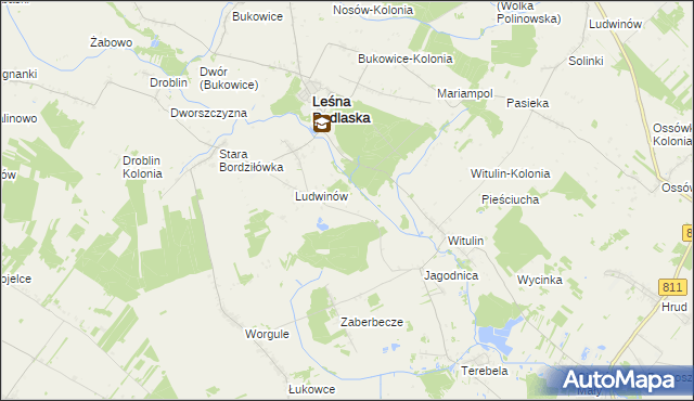 mapa Worgule Osada, Worgule Osada na mapie Targeo