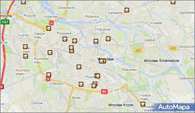 mapa Wrocławia, Wrocław na mapie Targeo