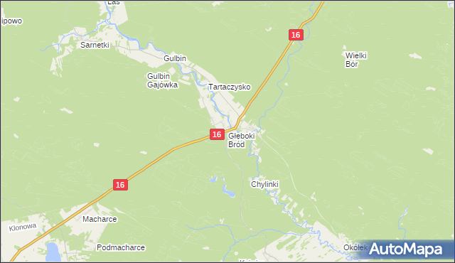 mapa Głęboki Bród, Głęboki Bród na mapie Targeo