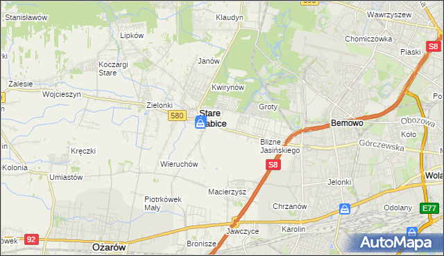 mapa Latchorzew, Latchorzew na mapie Targeo