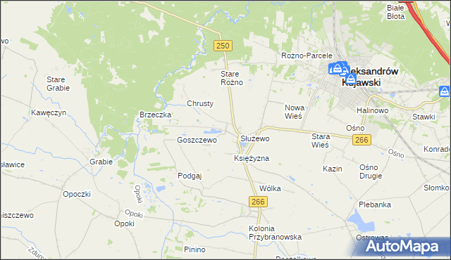 mapa Broniszewo gmina Aleksandrów Kujawski, Broniszewo gmina Aleksandrów Kujawski na mapie Targeo
