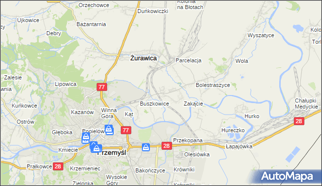 mapa Buszkowiczki, Buszkowiczki na mapie Targeo