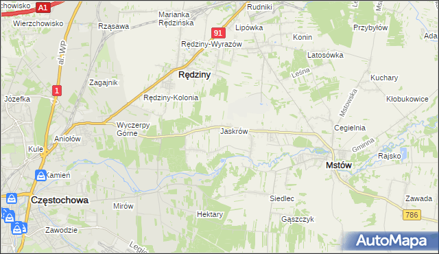 mapa Jaskrów, Jaskrów na mapie Targeo