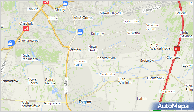 mapa Konstantyna, Konstantyna na mapie Targeo