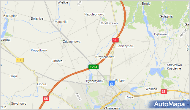 mapa Krzyszczewo, Krzyszczewo na mapie Targeo