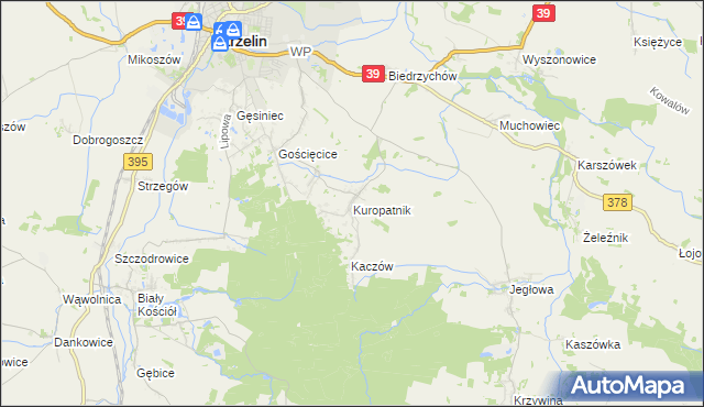 mapa Kuropatnik, Kuropatnik na mapie Targeo
