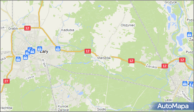 mapa Marszów, Marszów na mapie Targeo