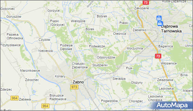 mapa Odporyszów, Odporyszów na mapie Targeo