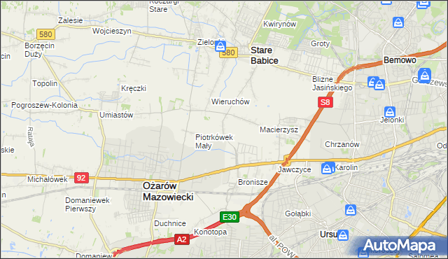 mapa Piotrkówek Duży, Piotrkówek Duży na mapie Targeo