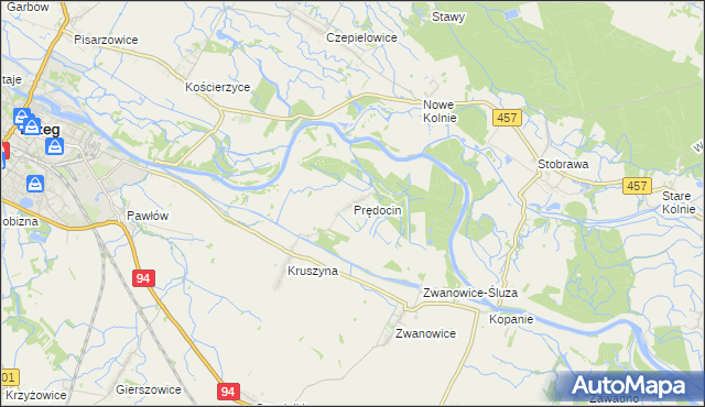mapa Prędocin gmina Skarbimierz, Prędocin gmina Skarbimierz na mapie Targeo