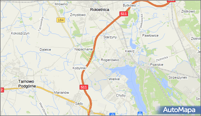 mapa Rogierówko, Rogierówko na mapie Targeo