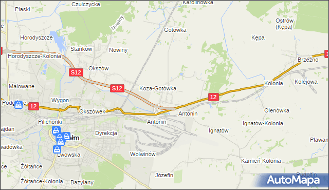 mapa Srebrzyszcze, Srebrzyszcze na mapie Targeo