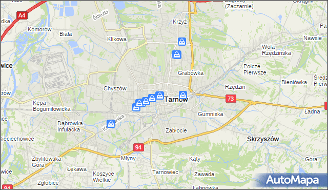 mapa Tarnów, Tarnów na mapie Targeo