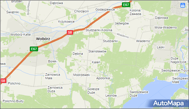 mapa Węgrzynów gmina Wolbórz, Węgrzynów gmina Wolbórz na mapie Targeo