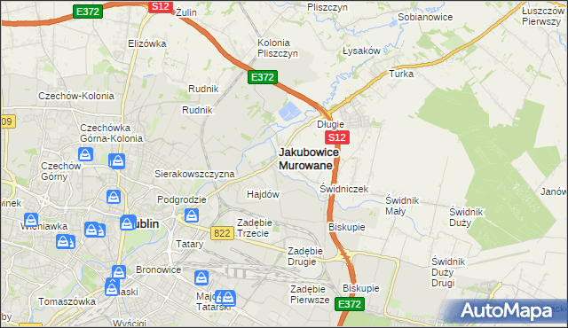 mapa Wólka powiat lubelski, Wólka powiat lubelski na mapie Targeo