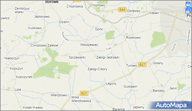 mapa Załogi-Jędrzejki, Załogi-Jędrzejki na mapie Targeo