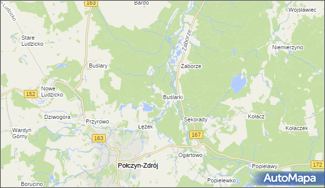 mapa Buślarki, Buślarki na mapie Targeo