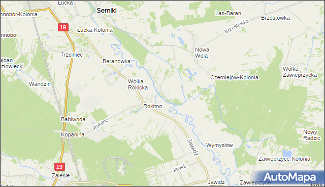 mapa Czerniejów gmina Serniki, Czerniejów gmina Serniki na mapie Targeo