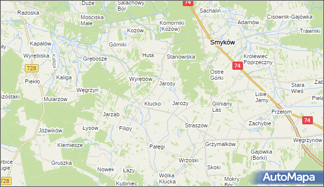 mapa Kłucko-Kolonia, Kłucko-Kolonia na mapie Targeo
