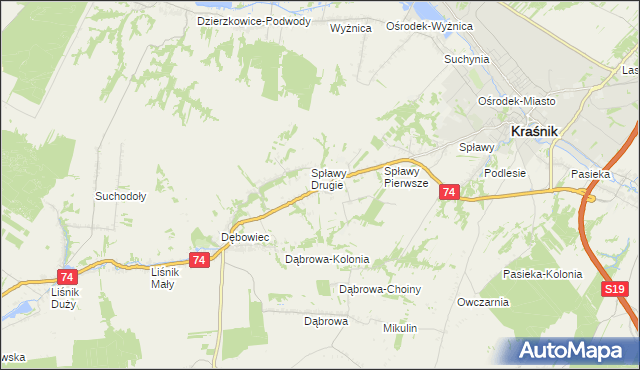 mapa Kowalin, Kowalin na mapie Targeo