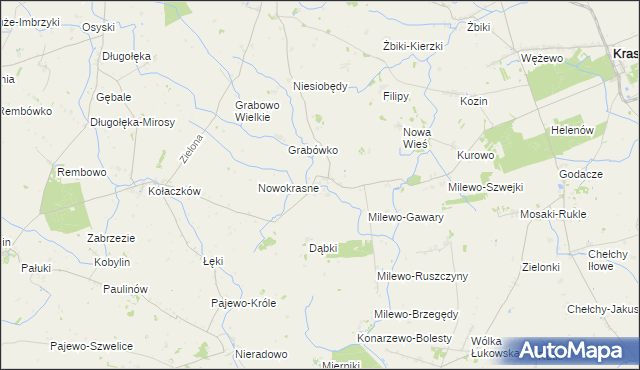 mapa Milewo-Rączki, Milewo-Rączki na mapie Targeo