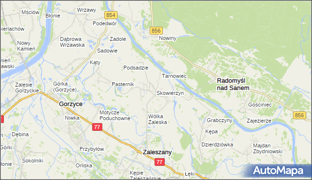 mapa Skowierzyn, Skowierzyn na mapie Targeo