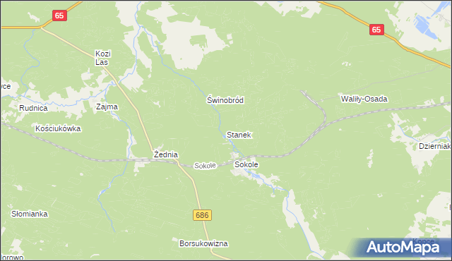 mapa Stanek, Stanek na mapie Targeo