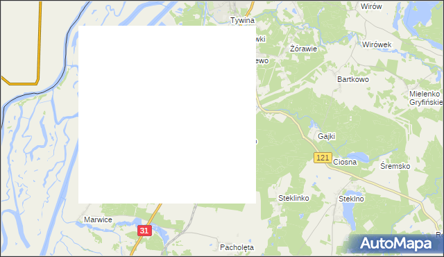 mapa Nowe Czarnowo gmina Gryfino, Nowe Czarnowo gmina Gryfino na mapie Targeo