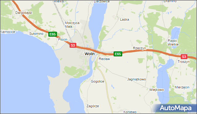 mapa Recław, Recław na mapie Targeo