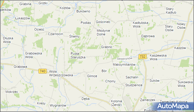 mapa Mścichów, Mścichów na mapie Targeo