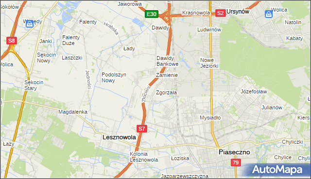 mapa Zgorzała, Zgorzała na mapie Targeo