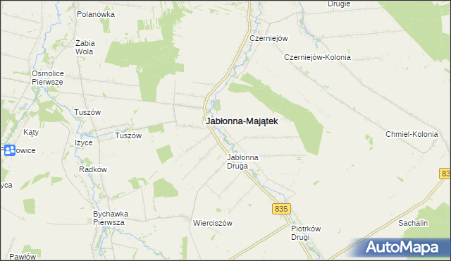 mapa Jabłonna Pierwsza, Jabłonna Pierwsza na mapie Targeo