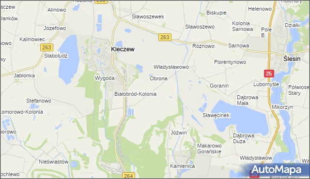 mapa Jóźwin gmina Kleczew, Jóźwin gmina Kleczew na mapie Targeo